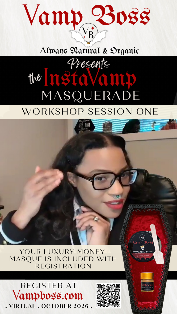The InstaVamp Masquerade Virtual Workshop Hair Transformation October 25, 2026 Full Moon