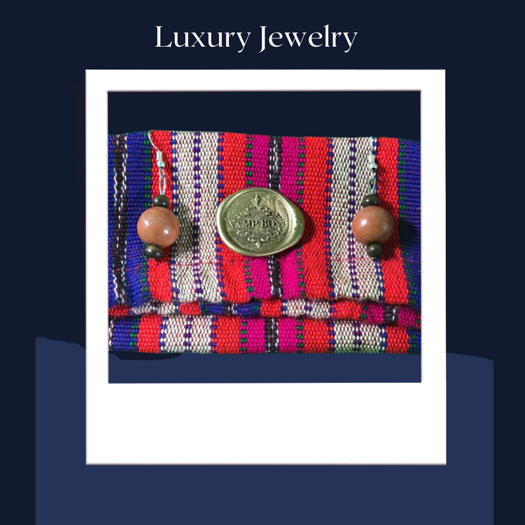 Mayan Artisan Clay Beaded Jewelry Complete Set (Necklace+ Bracelet+ Earrings)