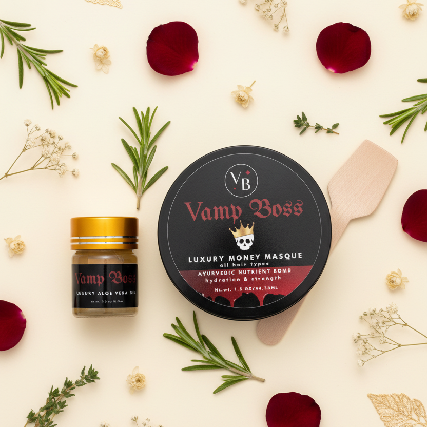 Vamp Boss Luxury Money Masque Lifestyle Flat Lay